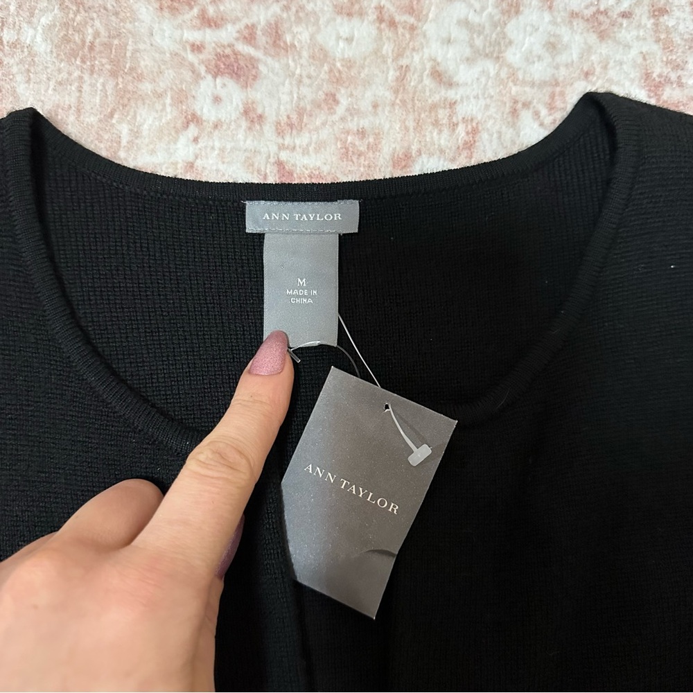 NWT Ann Taylor Merino Wool Crystal Cardigan - Picture 5 of 14